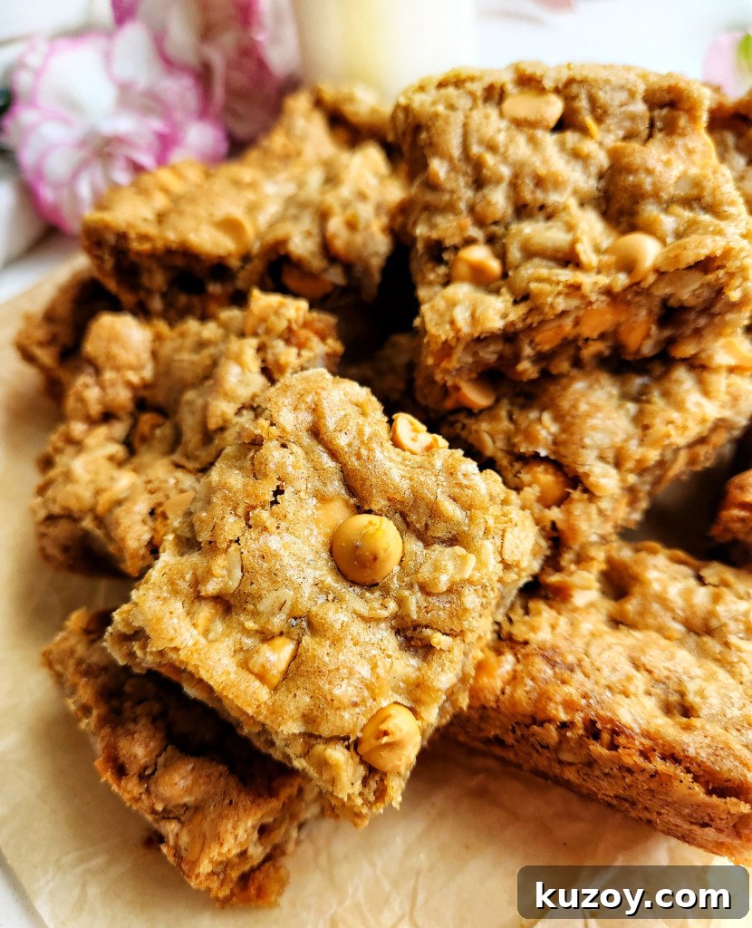 Butterscotch Oatmeal Cookie Bars