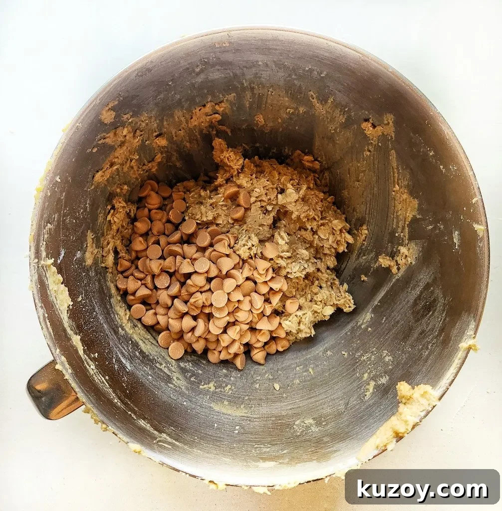 add in the butterscotch chips