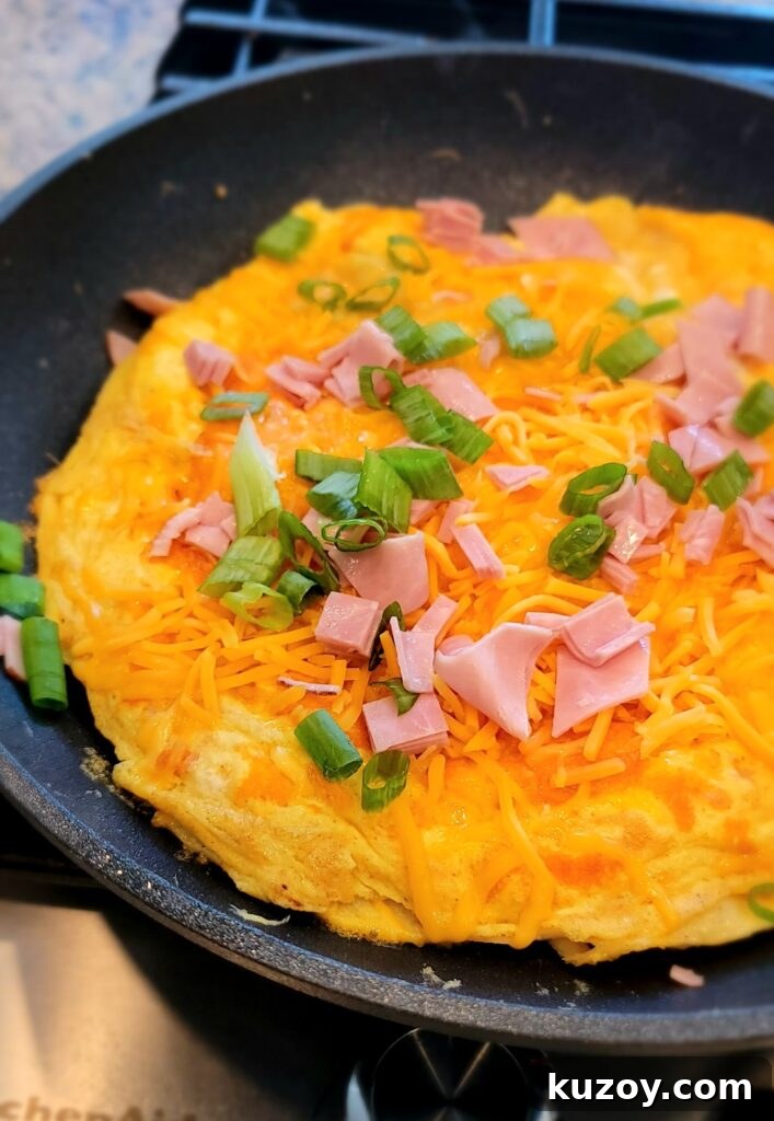 Flipped tortilla ready for more cheese and toppings
