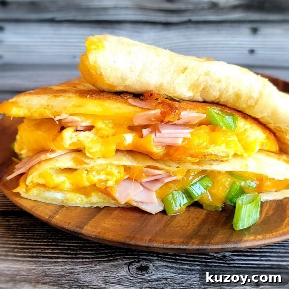 Finished breakfast quesadilla