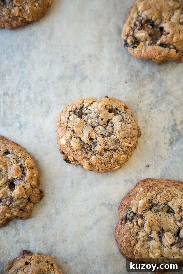 low sugar almond flour and oatmeal cookies on a sheet pan