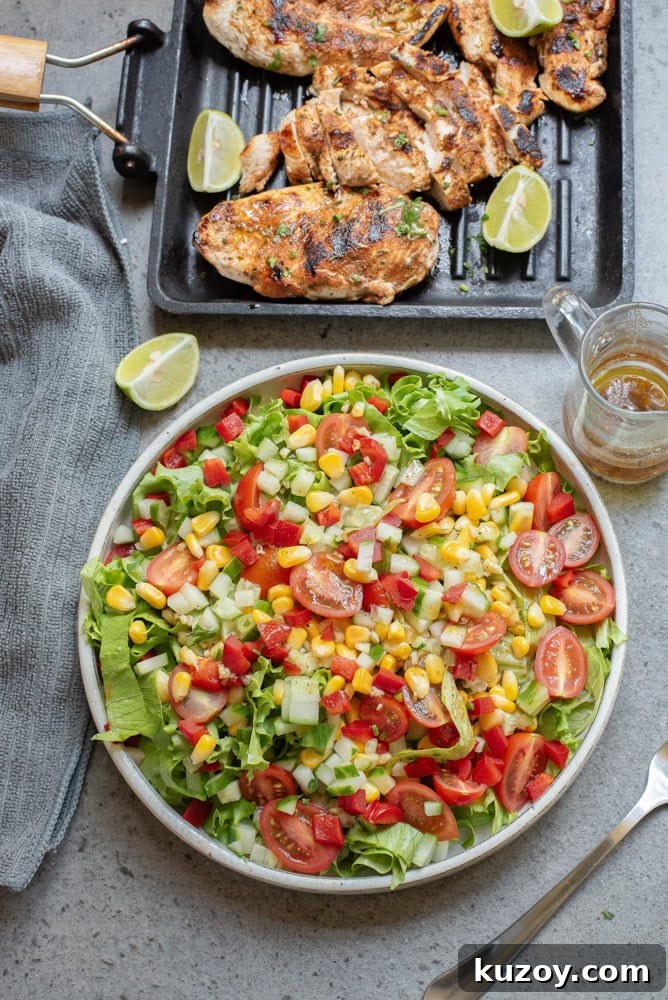 Mexican Grilled Chicken Chopped Salad