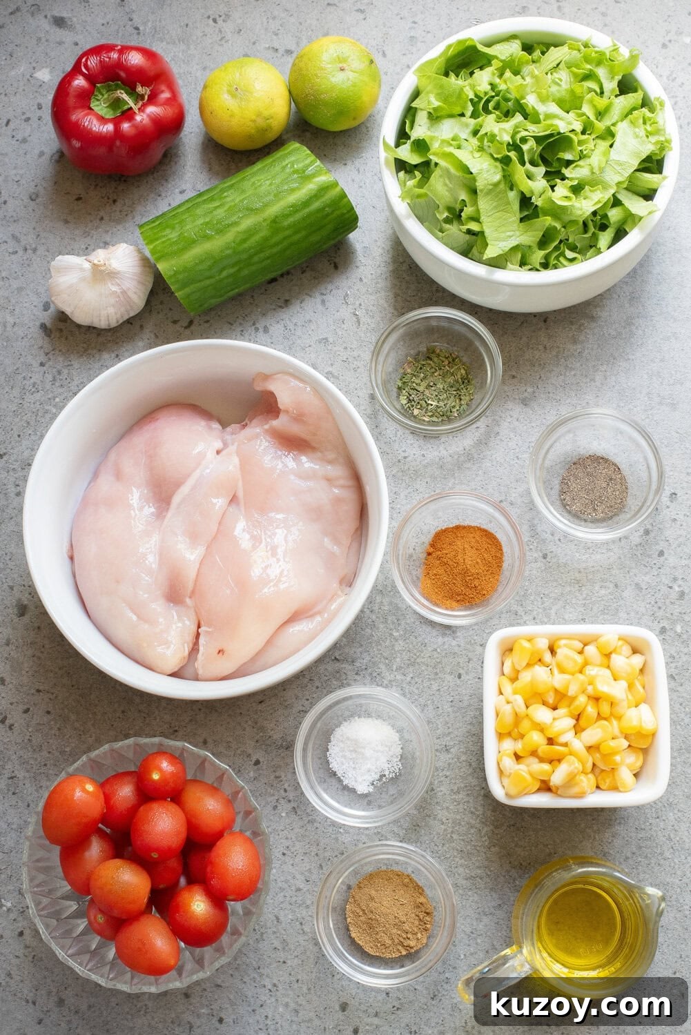 Mexican Grilled Chicken Chopped Salad Ingredients