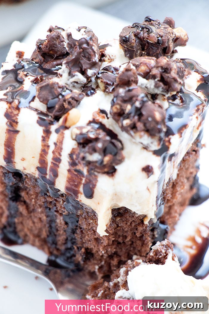 Reese’s Peanut Butter Poke Cake - Close Up Image