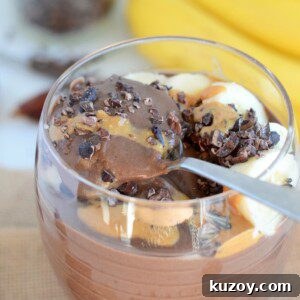 Skinny Chocolate Chunky Monkey Smoothie Bowl - Vegan